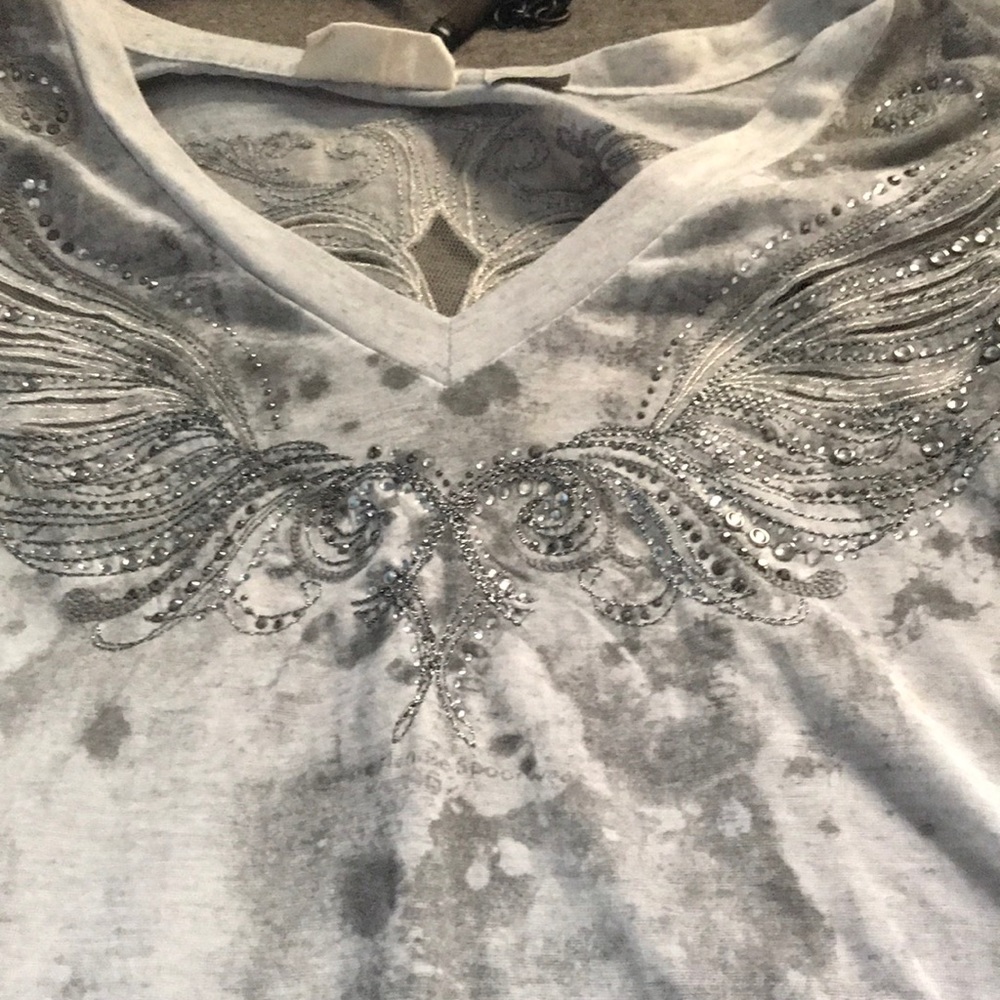 Miss me rhinestone top